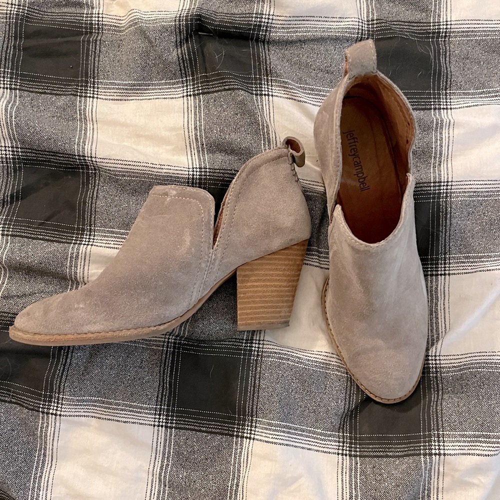 Grey Suede Jeffrey Campbell Ankle Booties